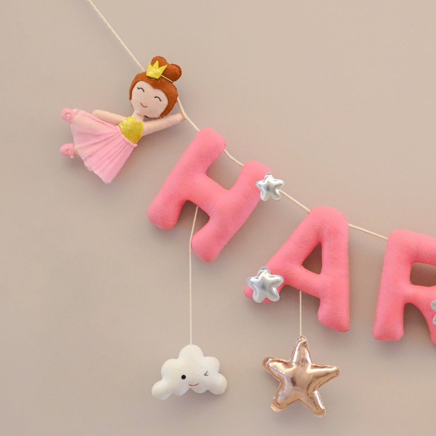 Junior Unicorn Dreams Personalised Name Bunting