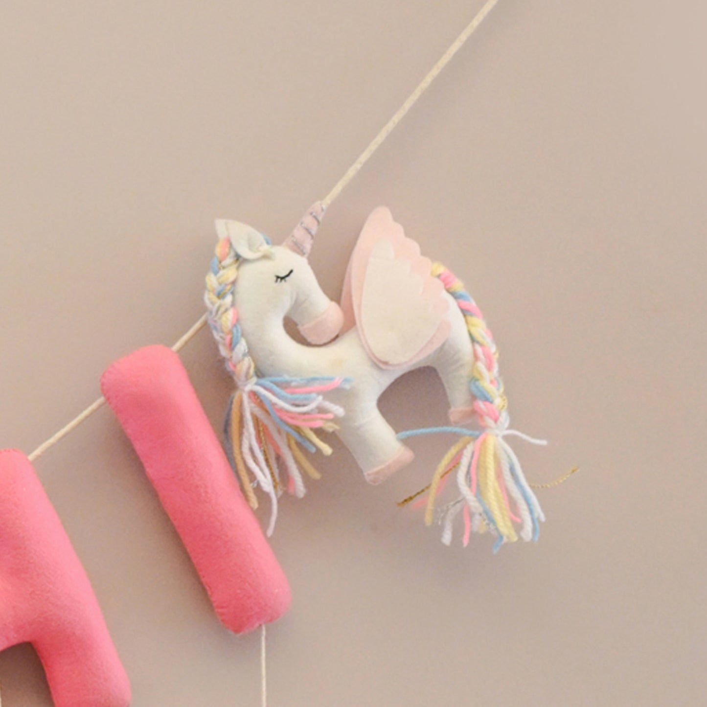 Junior Unicorn Dreams Personalised Name Bunting