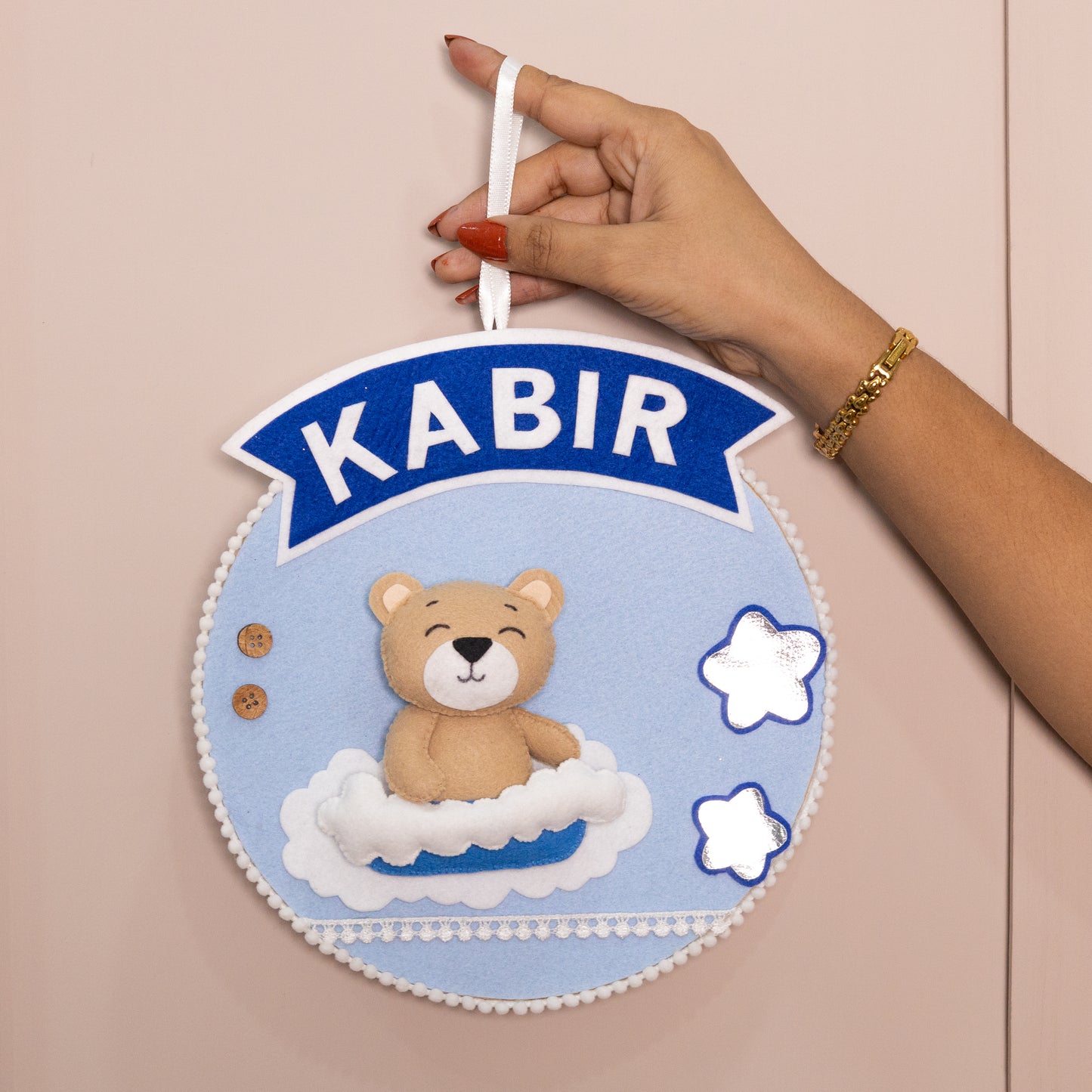 Personalized Teddy Cloud Name Hanging