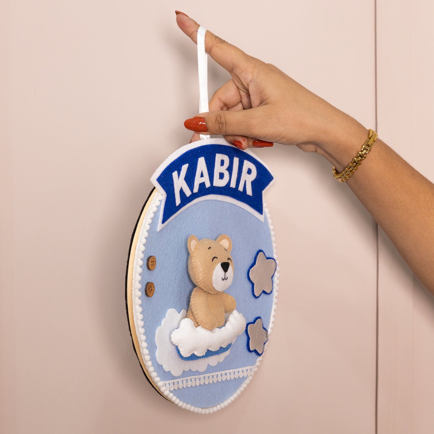 Personalized Teddy Cloud Name Hanging