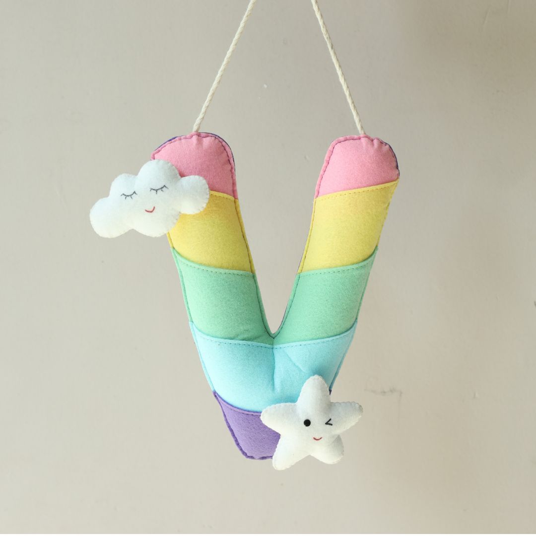 Personalized Rainbow Them Jumbo Letter Hanging