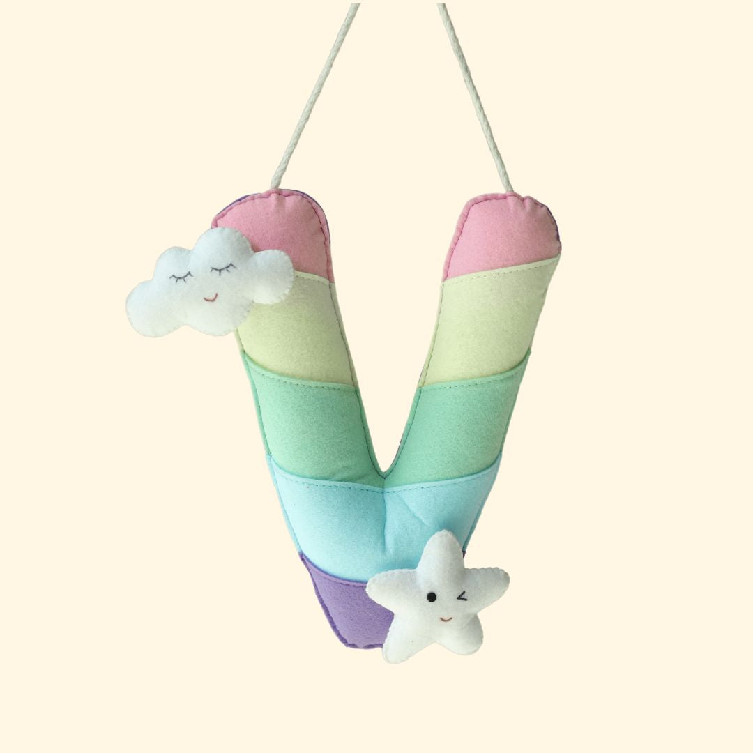 Personalized Rainbow Them Jumbo Letter Hanging