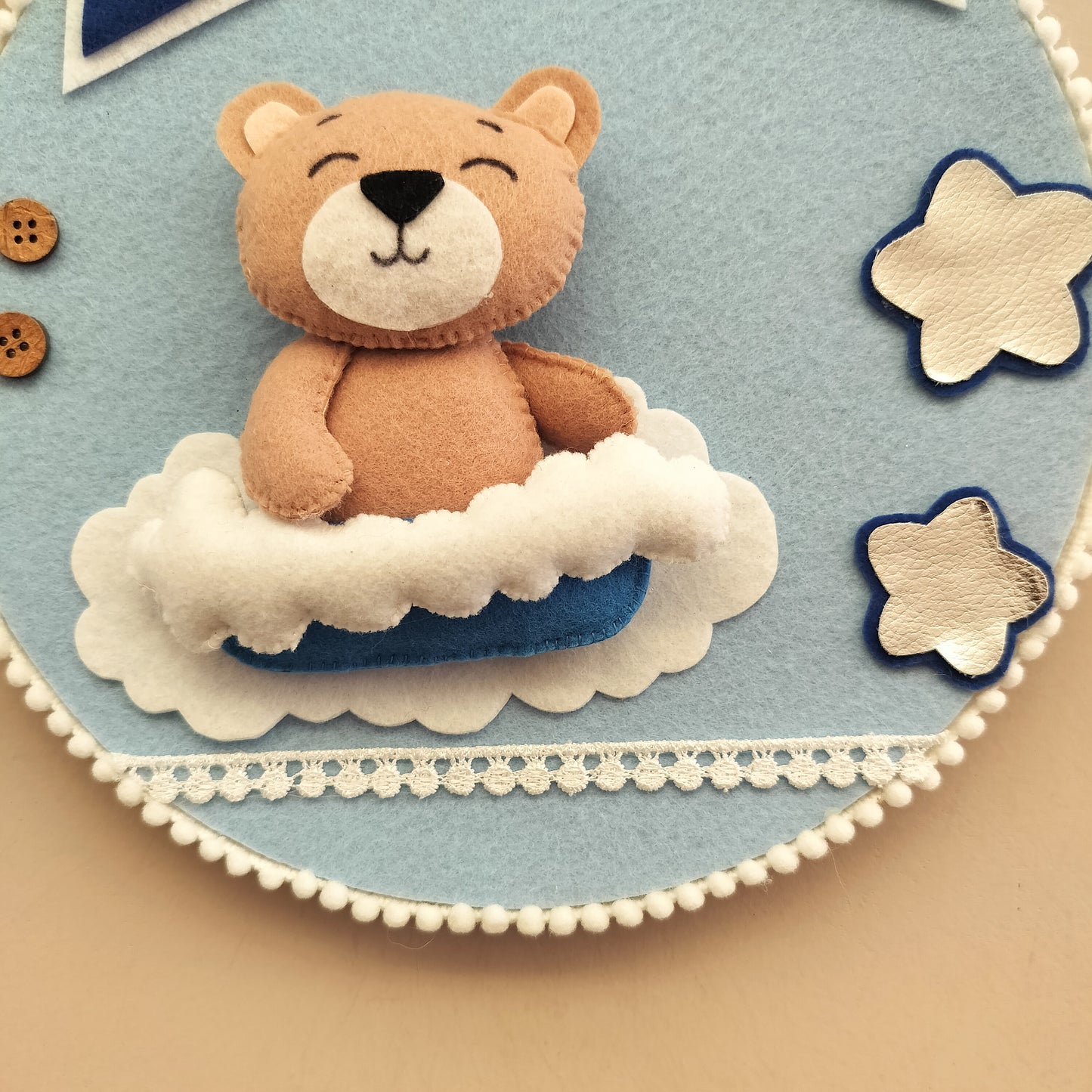 Personalized Teddy Cloud Name Hanging