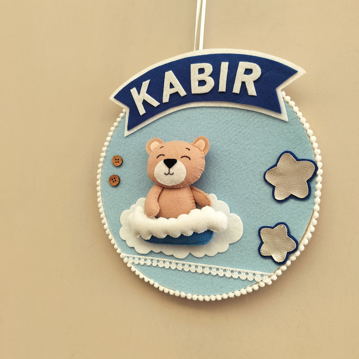 Personalized Teddy Cloud Name Hanging