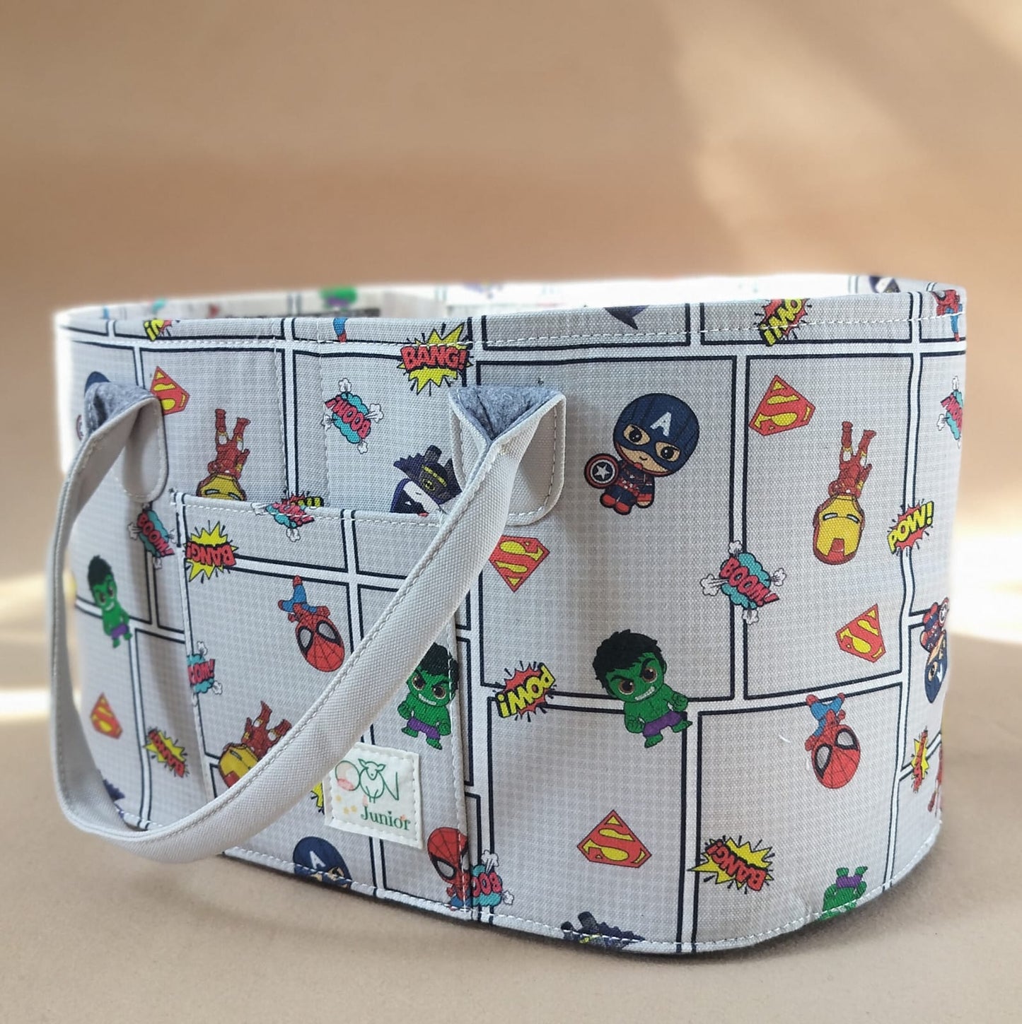Junior Mess Free Oval Personalized Diaper Caddy