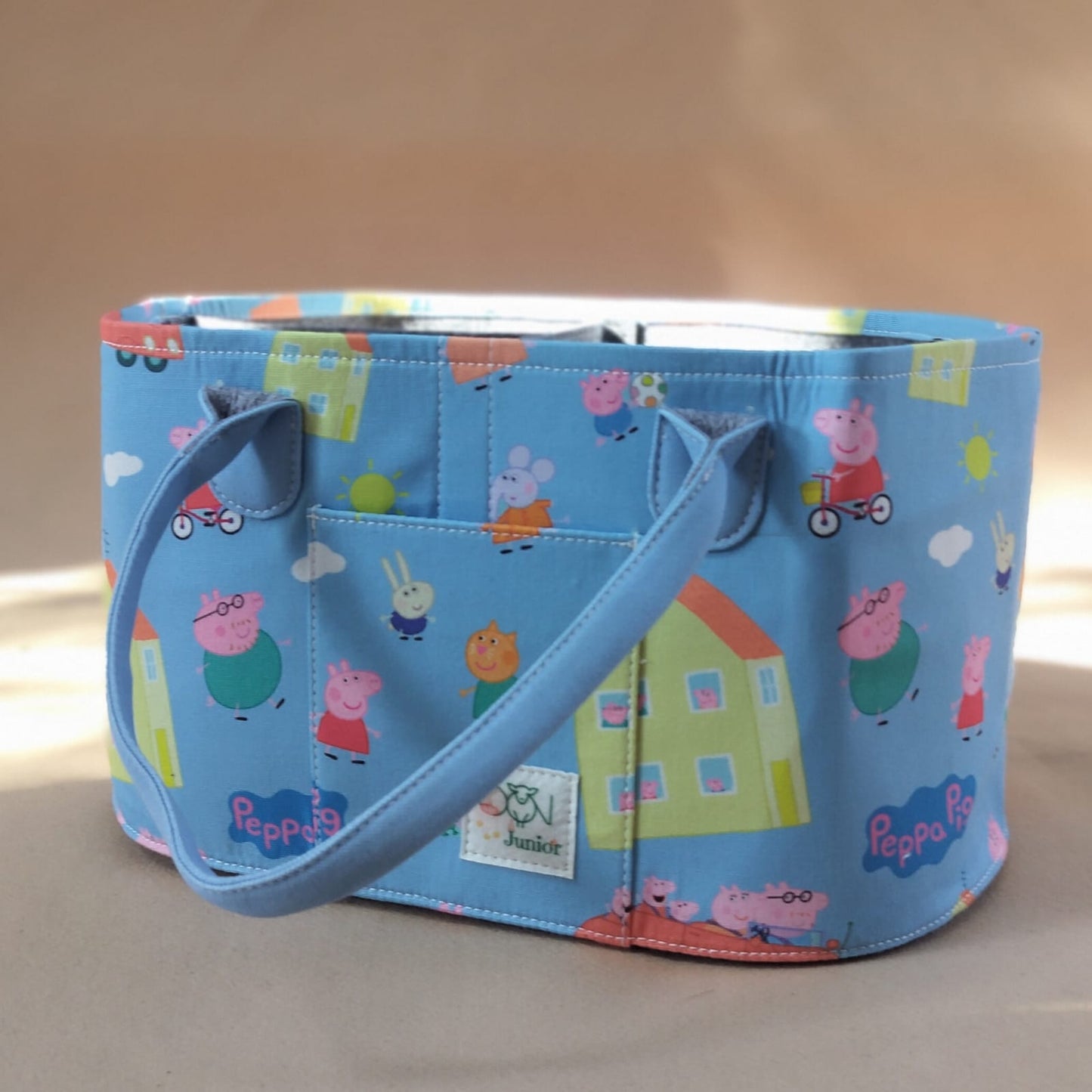 Junior Mess Free Oval Personalized Diaper Caddy