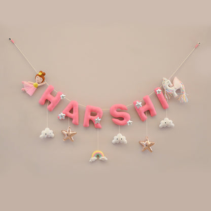Junior Unicorn Dreams Personalised Name Bunting