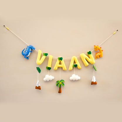 Junior Dinoland Delights Personalised Name Bunting