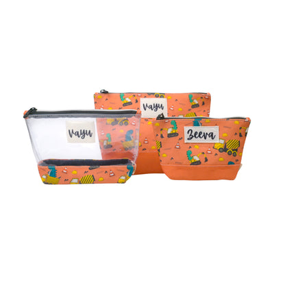 Junior Whiz Multi-purpose Personalised Pouches (Set Of 3)