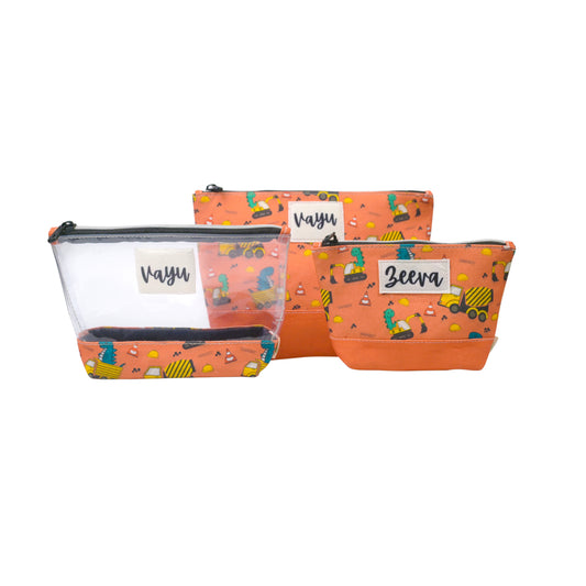 Junior Whiz Multi-purpose Personalised Pouches (Set Of 3)