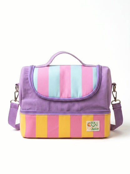 Candy Stripes Personalized Kids Picnic Tiffin Bag