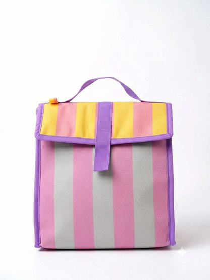 Timeless Stripes Personalized Kids Foldover Lunch Bag