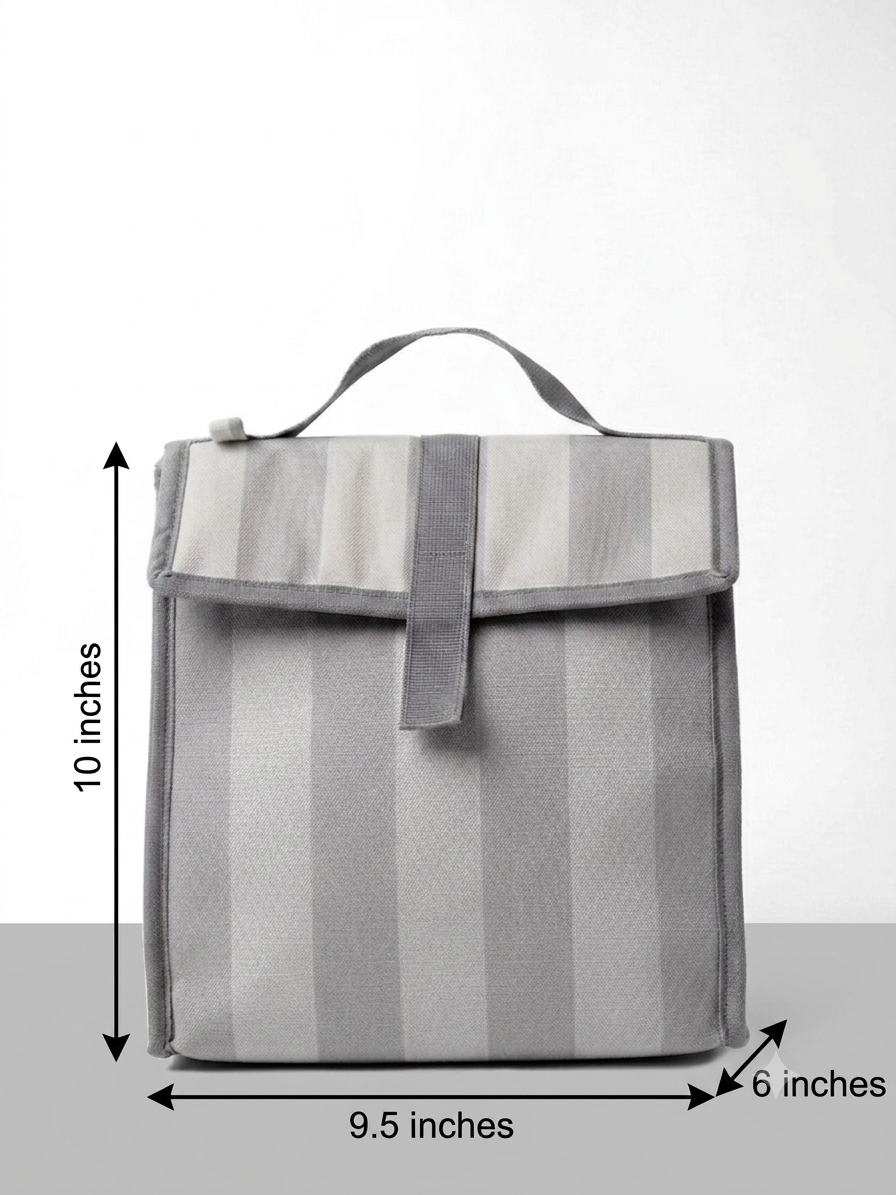 Adventure Stripes Personalized Kids Foldover Lunch Bag