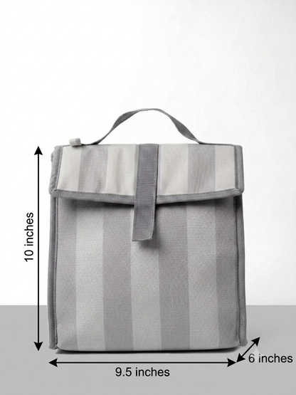 Adventure Stripes Personalized Kids Foldover Lunch Bag