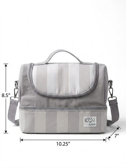 Adventure Stripes Personalized Kids Picnic Tiffin Bag