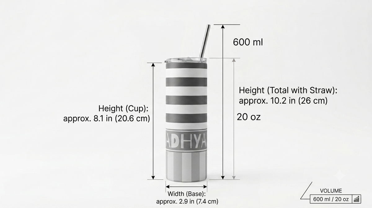 Timeless Stripes Personalized Stainless Steel Kids Tumbler
