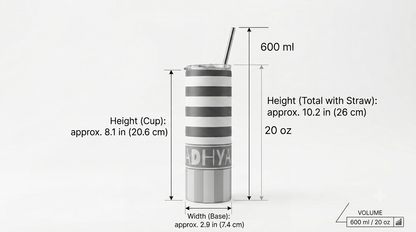 Timeless Stripes Personalized Stainless Steel Kids Tumbler