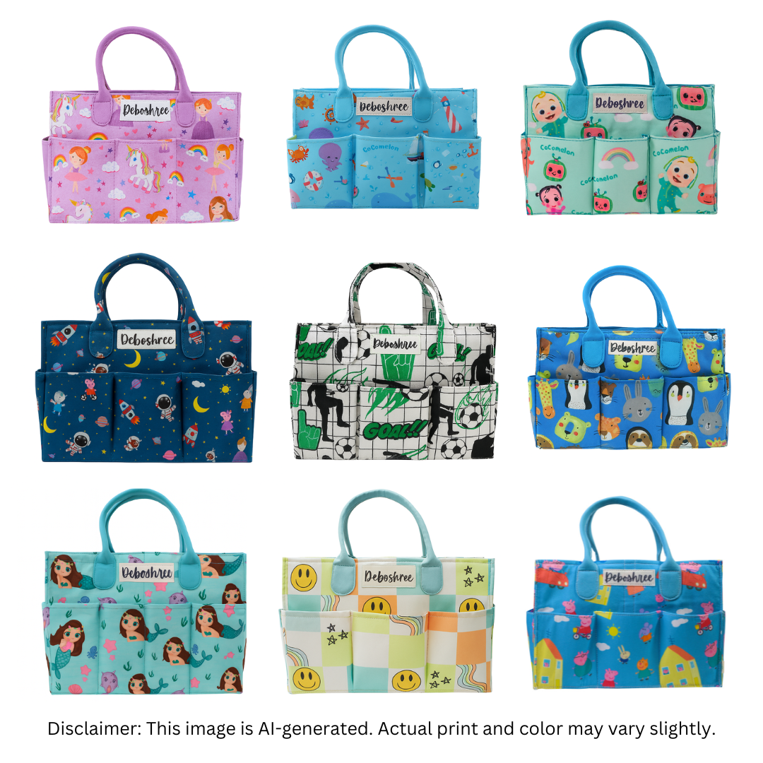 Junior All in One Personalized Zipper Diaper Caddy