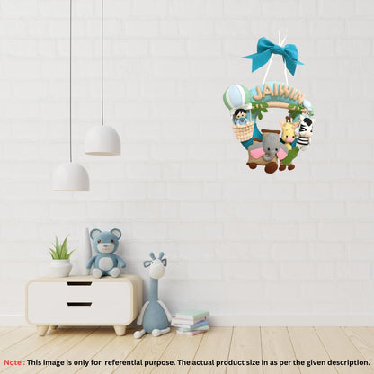 Junior Toy Train Safari Personalised Ring Name Hanging