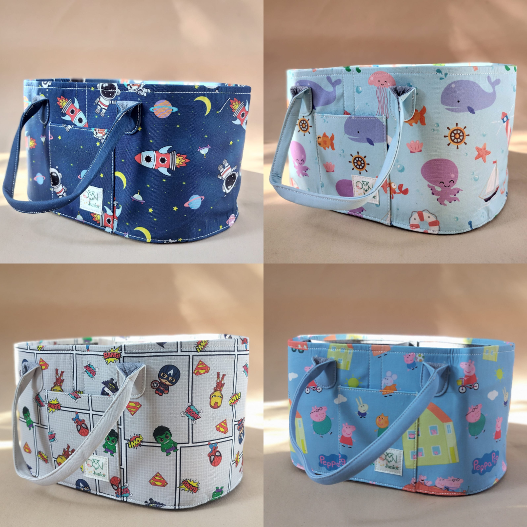 Junior Mess Free Oval Personalized Diaper Caddy