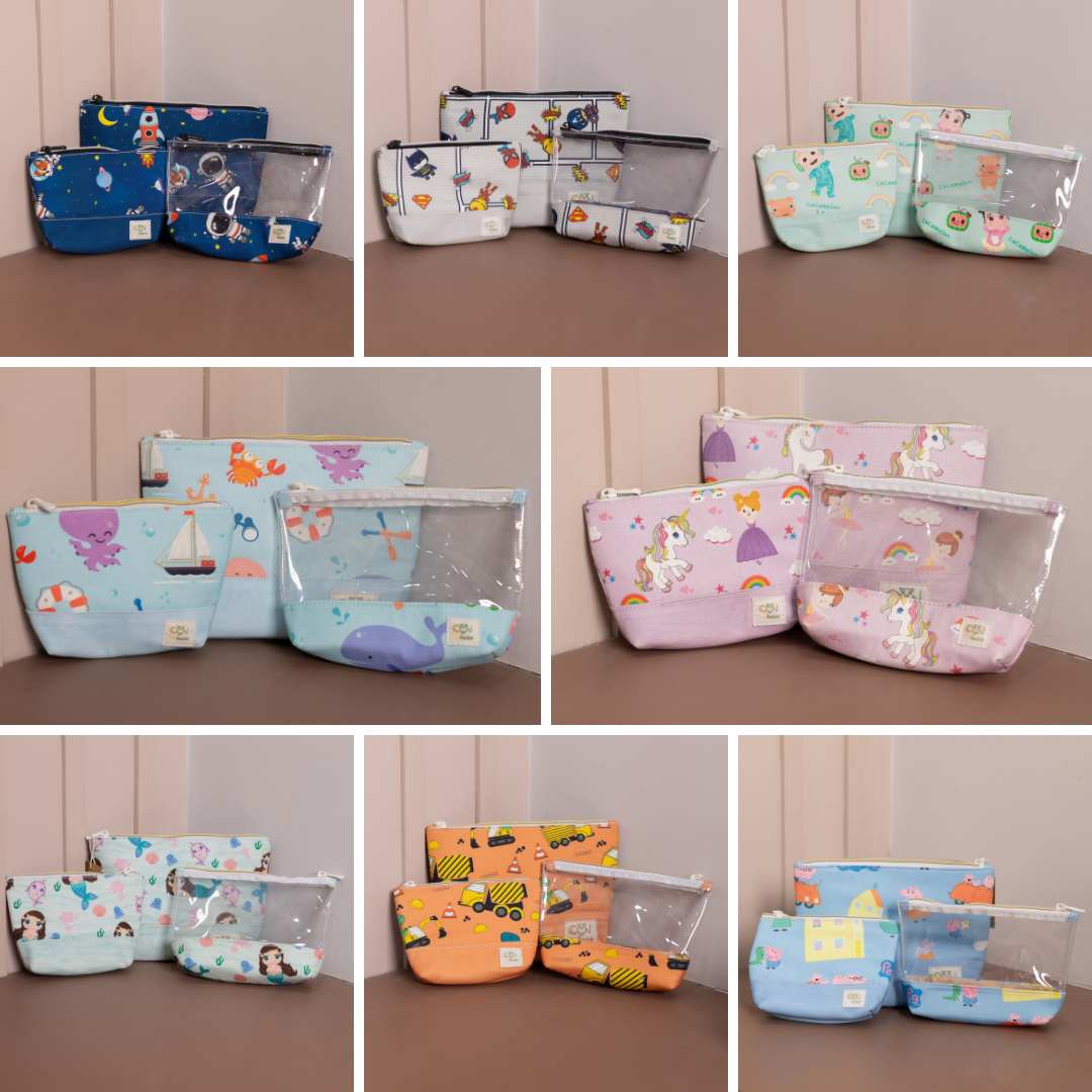 Junior Whiz Multi-purpose Personalised Pouches (Set Of 3)