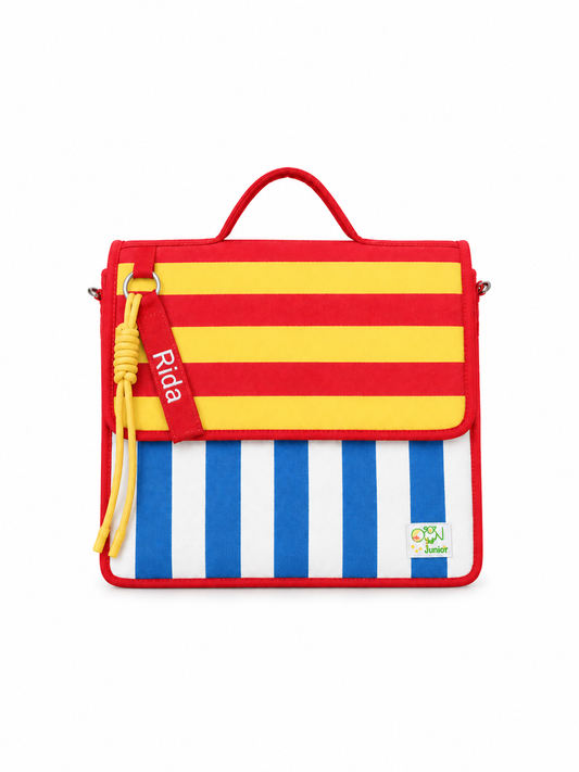 Colour Pop Stripes Personalized Kids Art & Stationery Folder Bag