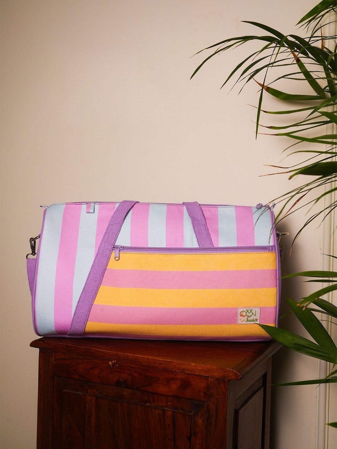 Timeless Stripes Personalized Kids Duffle Bag