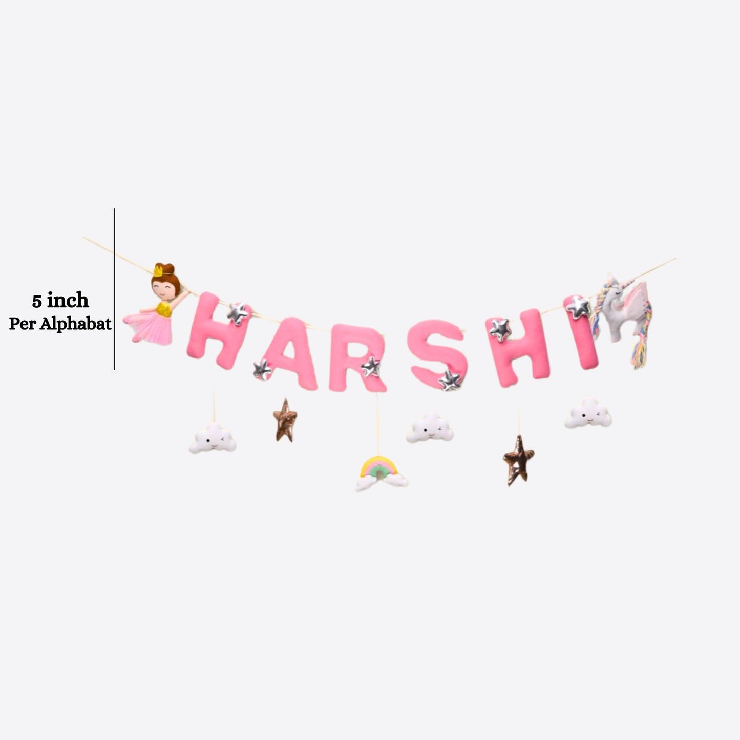 Junior Unicorn Dreams Personalised Name Bunting