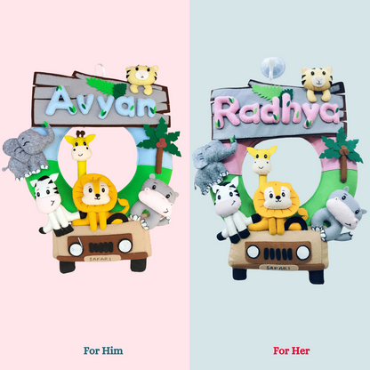 Junior Car Safari Personlised Ring Name Hanging