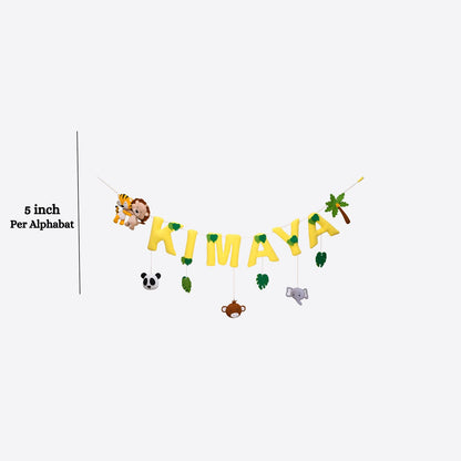 Junior Zooloo Safari Personalised Name Bunting