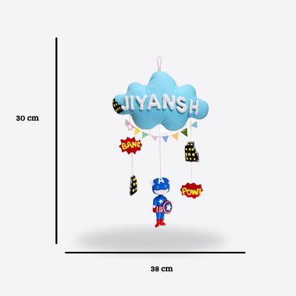 Junior Superhero Series Personalised Cloud Hanging