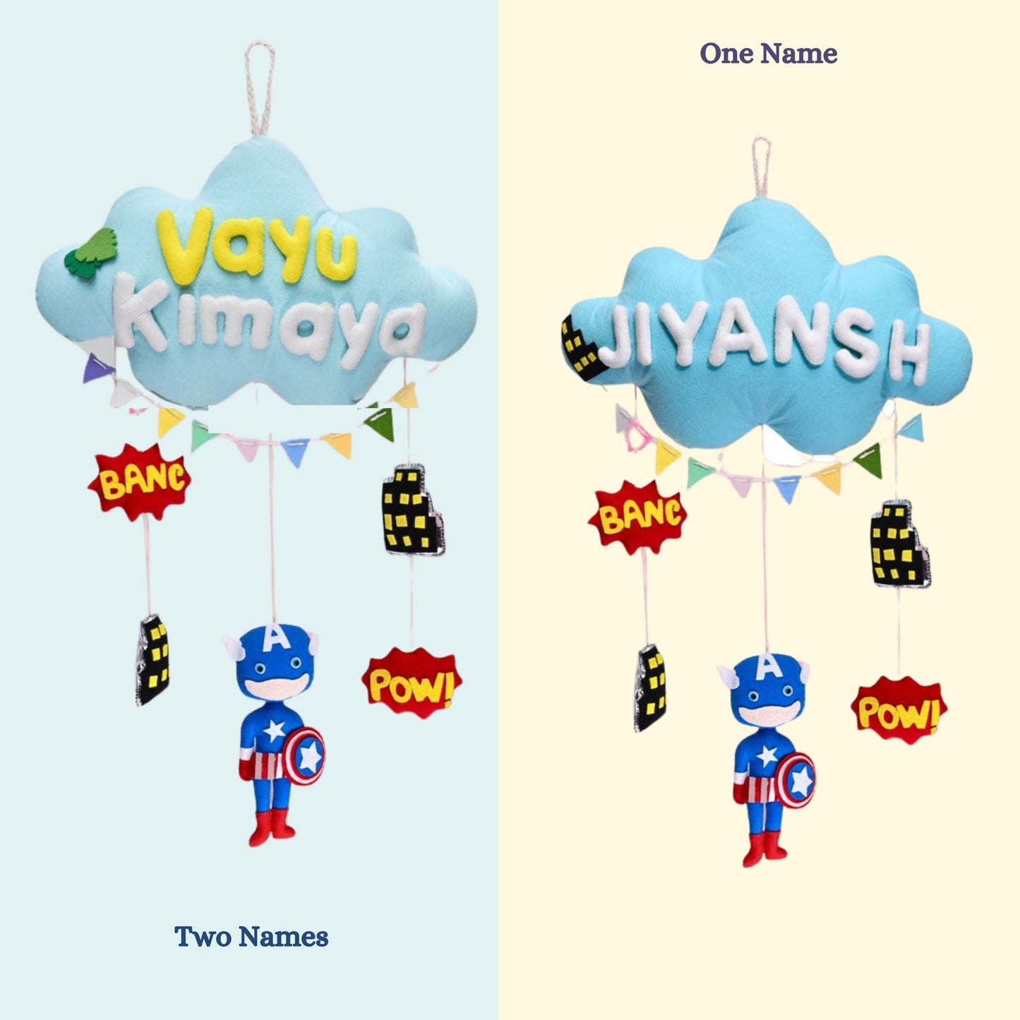 Junior Superhero Series Personalised Cloud Hanging