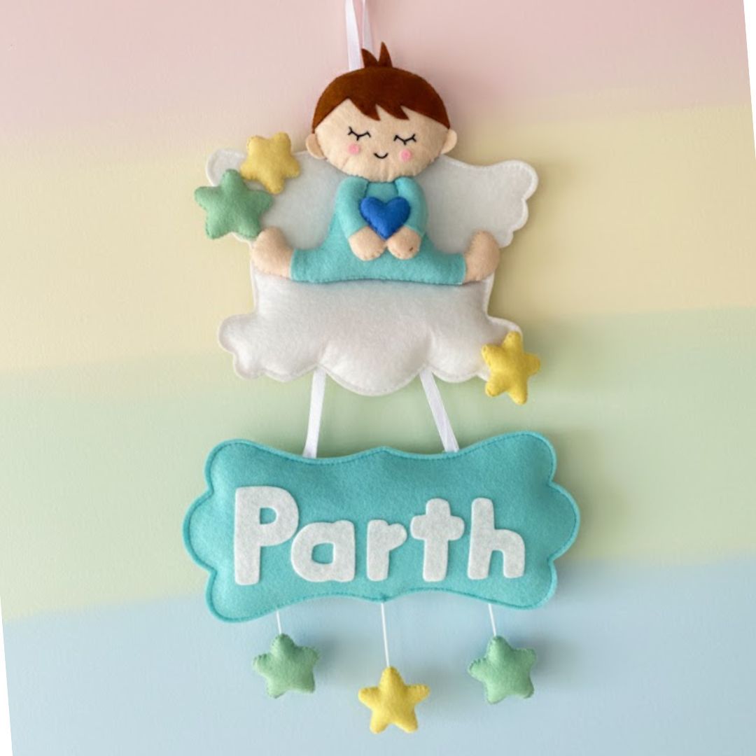 Junior Custom Personalized Baby Name Cloud Wall Hanging