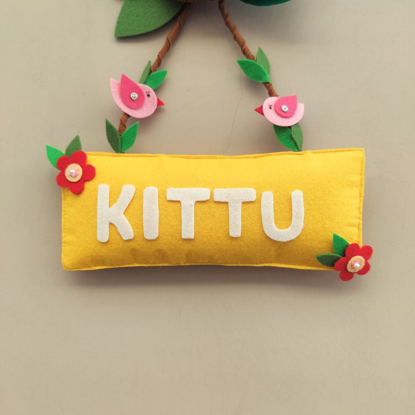 Handmade Jungle Vibes Name Board
