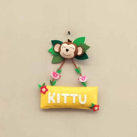 Handmade Jungle Vibes Name Board