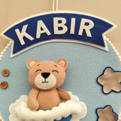 Personalized Teddy Cloud Name Hanging