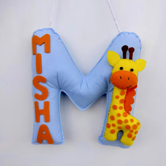 Custom Name Nursery Decor with 3D Animal Accents
