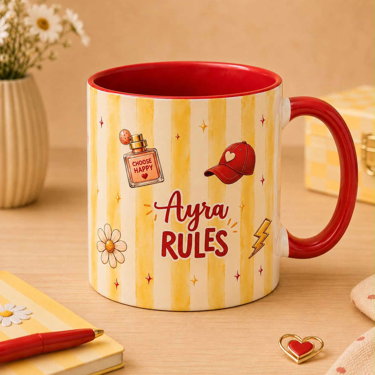 Cherry Charm Personalized Ceramic Mug