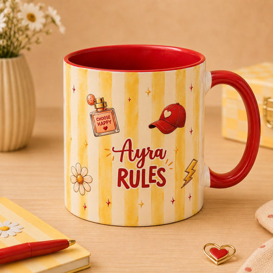 Cherry Charm Personalized Ceramic Mug