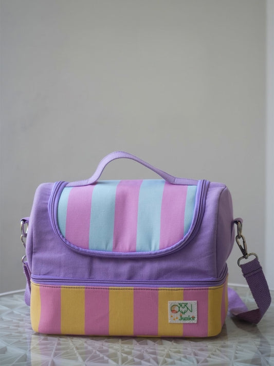 Timeless Stripes Personalized Kids Picnic Tiffin Bag