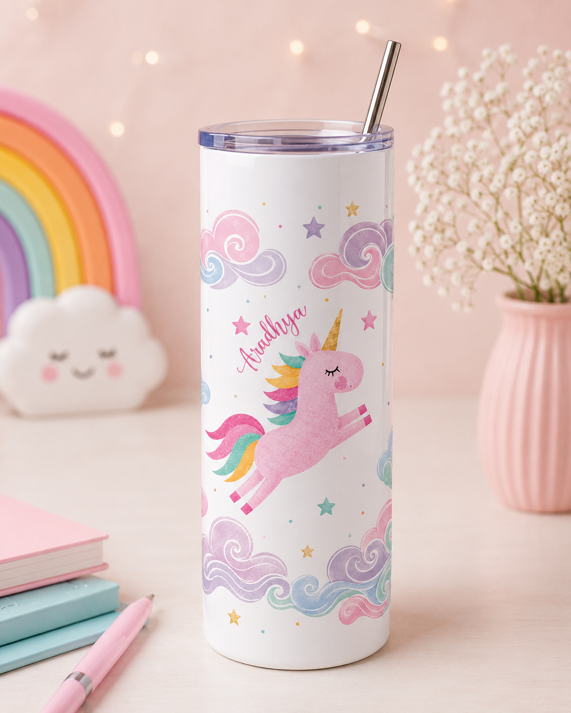 Magical Dreams Personalized Stainless Steel Kids Tumbler