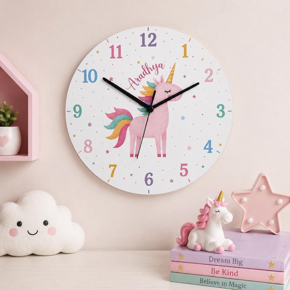 Magical Dreams Personalized Kids Wall Clock