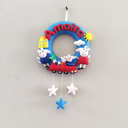 Junior Peppa Paradise Personalised Ring Name Hanging