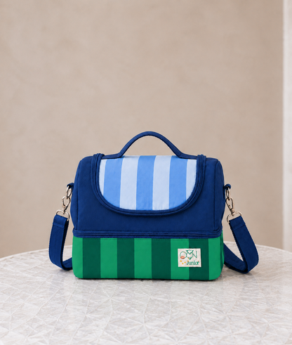 Adventure Stripes Personalized Kids Picnic Tiffin Bag